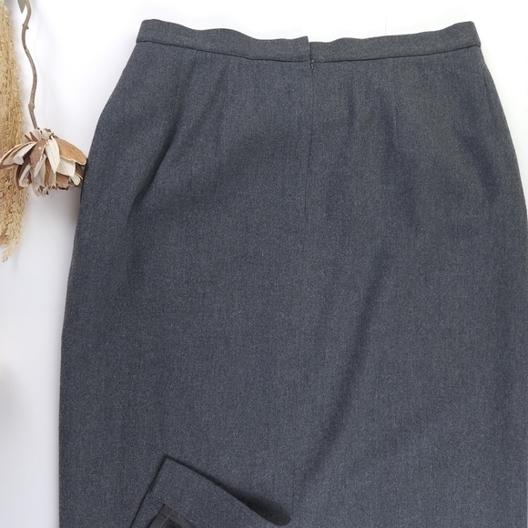 Pendleton Grey New Wool Pocketed Skirt Size 12 - Picture 2 of 10